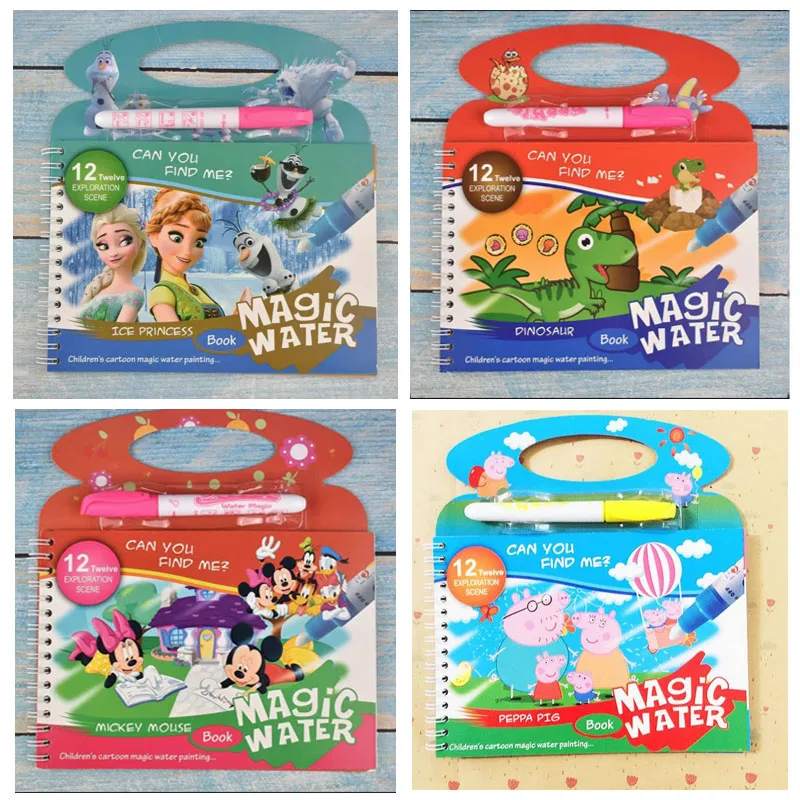 

Montessori Coloring Book Doodle & Reusable Magic Pen Painting Drawing Board For Kids Baby Educational Birthday Toy Gifts
