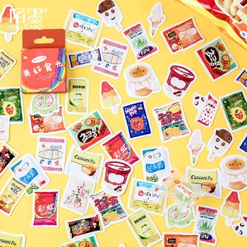 

45pcs Good Food Stationery Sticker Decoration Decal DIY Album Scrapbooking Seal Sticker Kawaii Stationery Gift