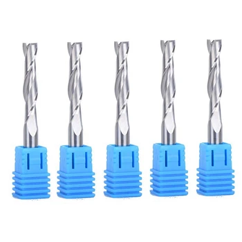 

TOP!-6X30mm Solid Carbide Double Two Flute Spiral Cutter CNC Router Bits