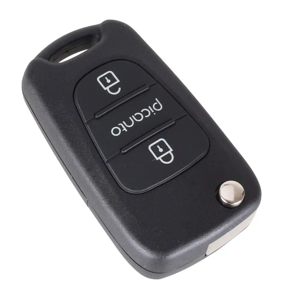 3 Buttons Car Flip Folding Remote Key Fob Cover Shell Case for Kia- Picanto