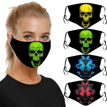 

Unisex Black Fashion Masks Adjustable Dustproof Earloops Washable Butterfly Printed Face Mask Outdoor Reusable Adults Mascarilla