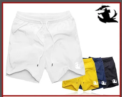 

2018 Summer New Style Beach Shorts Men's Pure Cotton Solid Color Shorts Large Size Loose-Fit Quick-Dry Shorts Brand Embroidery P