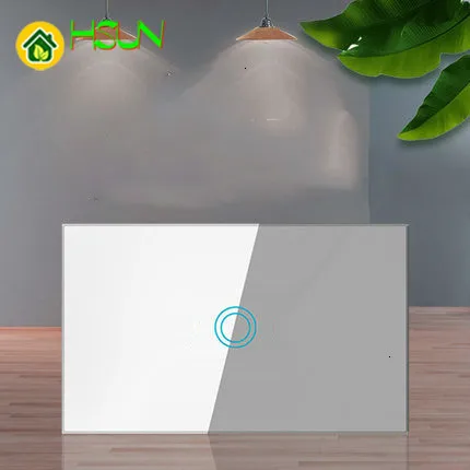 120 type US Standard Touch screen Switch 1 Gang Glass Touch Switch 110-240V Light Sensor Waterproof Switch Wall remote control