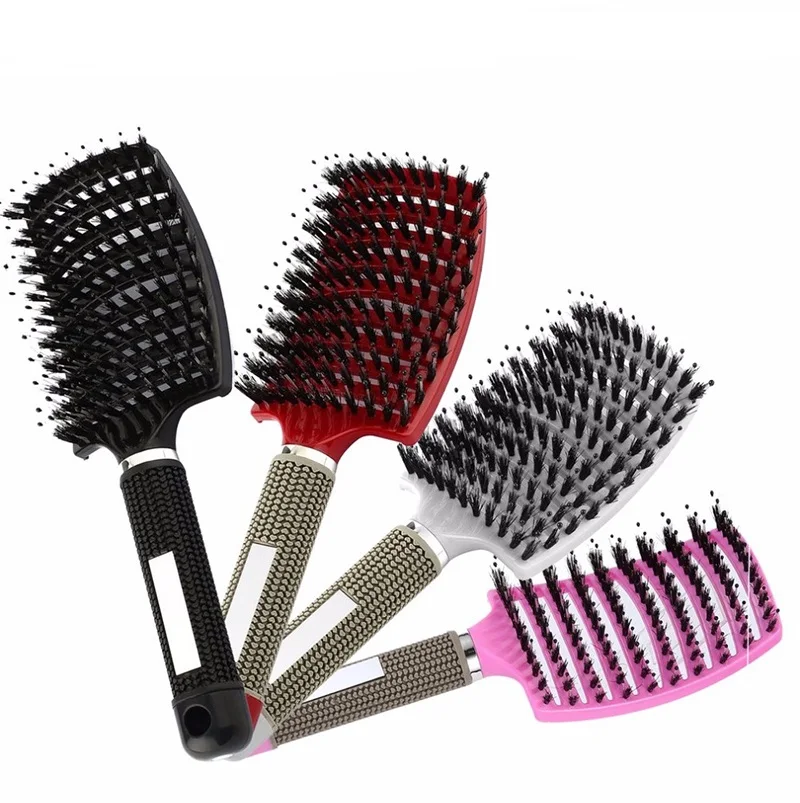 

Hair Scalp Massage Comb Hairbrush Bristle Nylon Women Wet Curly Detangle Hair Brush for Salon Hairdressing Styling Tools Hot