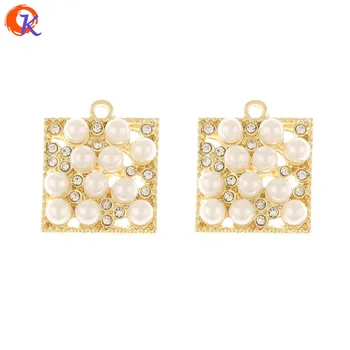 

Cordial Design 50Pcs 18*21MM Jewelry Accessories/Hand Made/Charms/Imitation Pearl/Earring Findings/DIY Rhinestone Pendant