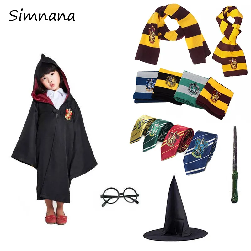 

Potter Gryffindor Uniform Hermione Granger Magic Cloak Potter Cosplay Costume Kids Adult Version Halloween Party Birthday Gift