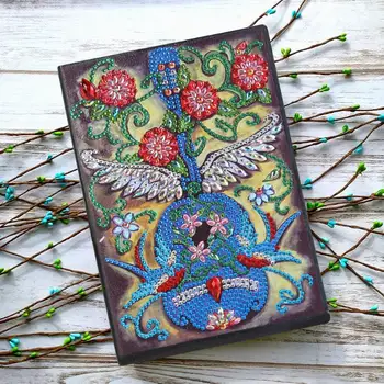 

50 Pages A5 Drawing Notebook Craft DIY Special Shaped Diamond Painting Especially Creative Delicate Design Violin