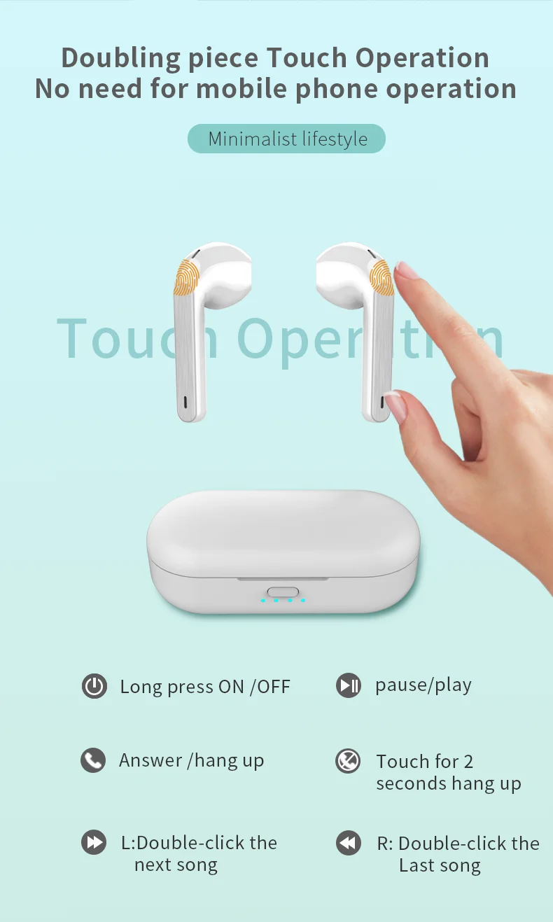 L8 беспроводные Bluetooth наушники для huawei Honor Lite Xiaomi TWS Flypod 5,0 спортивные наушники с шумоподавлением PK T3 TWS