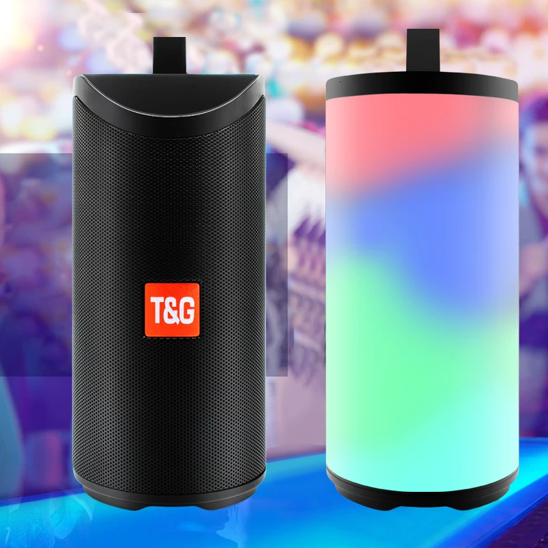 

LED Portable bluetooth Speaker Outdoor Waterproof Subwoofer 3D stereo Mini wireless TG169 Loudspeaker support AUX FM TF card