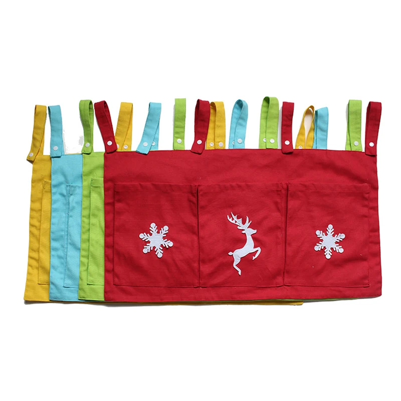  Cartoon Bed Wall Hanging Storage Bag Crib Bed Brand Baby Cotton Crib Storage Bag Toy Diaper Pocket 