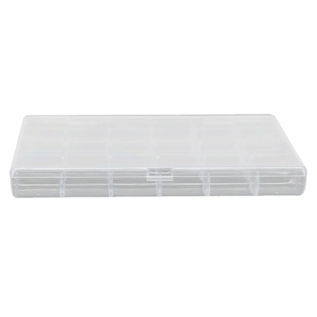 24 Grids Clear Plastic Organizer Box with Dividers for Sorting Earrings Rings Beads & DIY Craft Screws