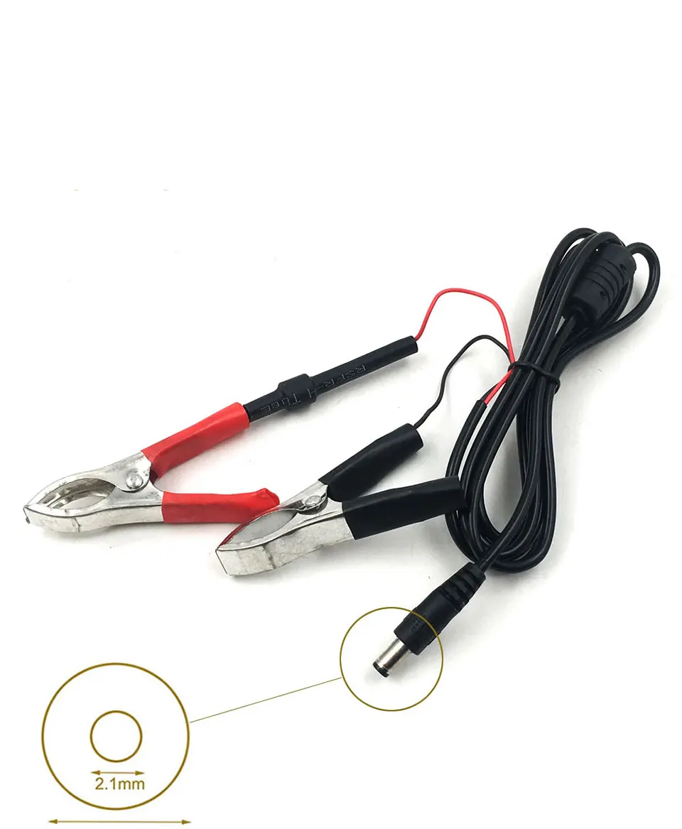 Car Battery Alligator Clips to Male DC Connector 5.52.1mm Plug Adapter for Automobile with 1.4m Wire DIY Outdoor LED Lighting (3)