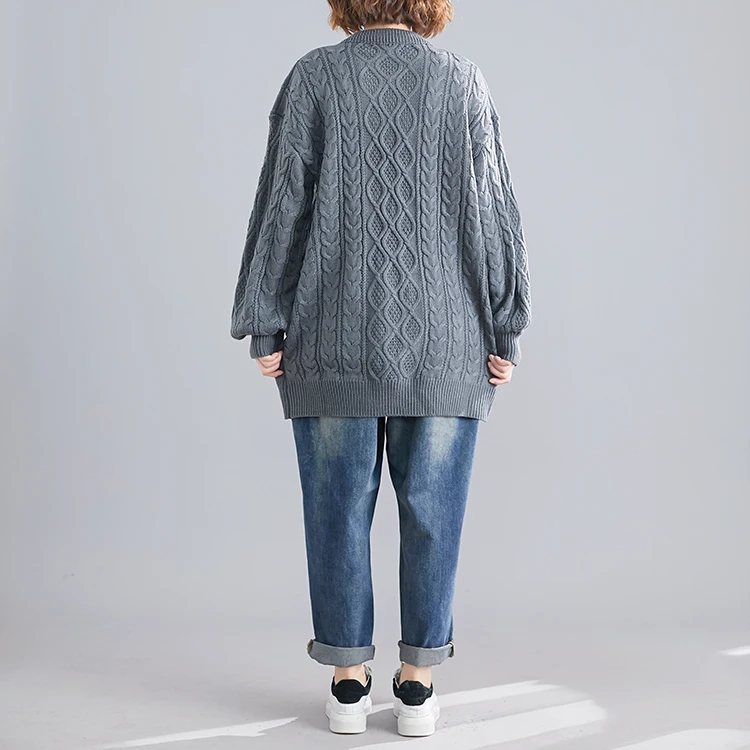 Oladivi размера плюс женская одежда Модный женский Вязанный свитер осень зима пуловер Топы Женский трикотаж 4XL