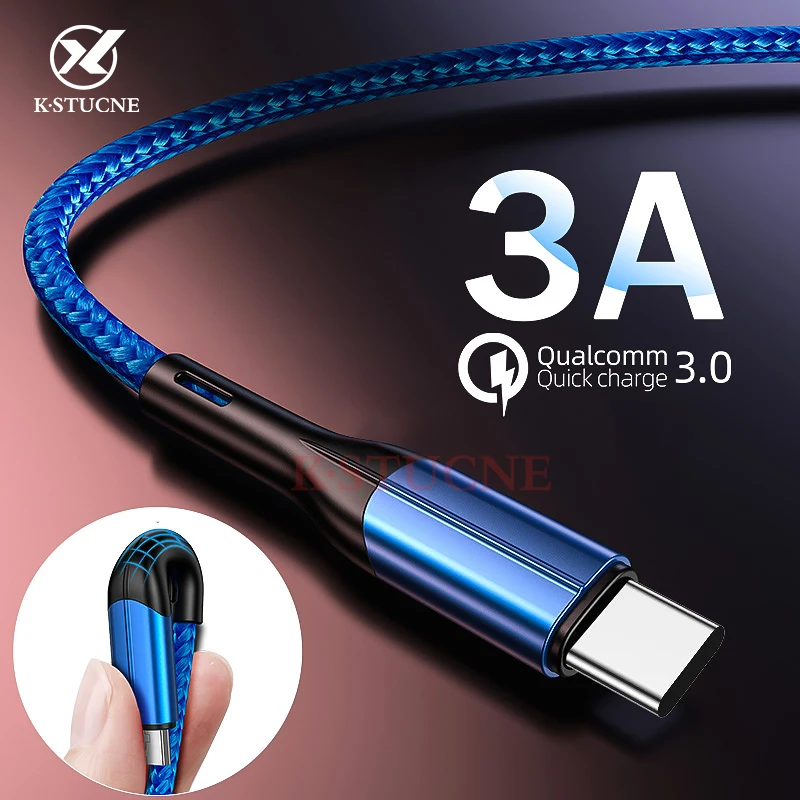 

KSTUCNE Micro USB Cable 3A Fast Charging Charger Micro usb Cable For Samsung Xiaomi Android Mobile Phone Charger Cable