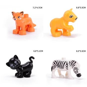 

Animal Model Figures Compatible Big Size Building Block DIY Cartoon Animal Bricks Educational Toys For Children