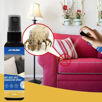 

100ml Anti Dust Mite Eradicator Spray Safety Non Stain Cleaning Bed Couch Mattress Door Mat Mite Eradicator Spray