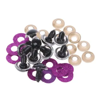 

16 20 24mm 10pcs Shinning Plastic Doll Eyes Craft Eyes DIY For Plush Bear Stuffed Toys Animal Puppet Dolls AXYA