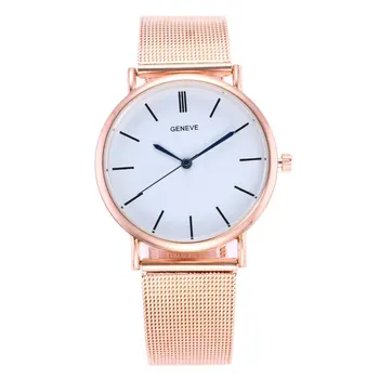 

Simple Style Men Women Unisex Stainless Steel Band Wristwatch Watch Fashion Round Dial Quartz Wrist Watches