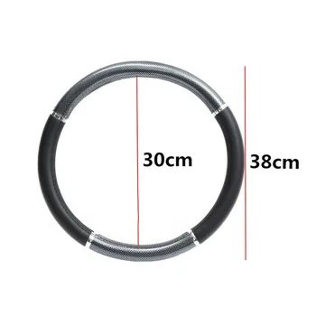 

Auto Steering Wheel Cover Black 4 Season Soft foam leather Replacement Parts