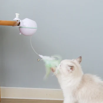 

3 in1 Cat laser Toys Pet Kitten Laser Feather Toys 360 degree Automatic Electric Toys with Base Funny Feather Pet Cat Supplies