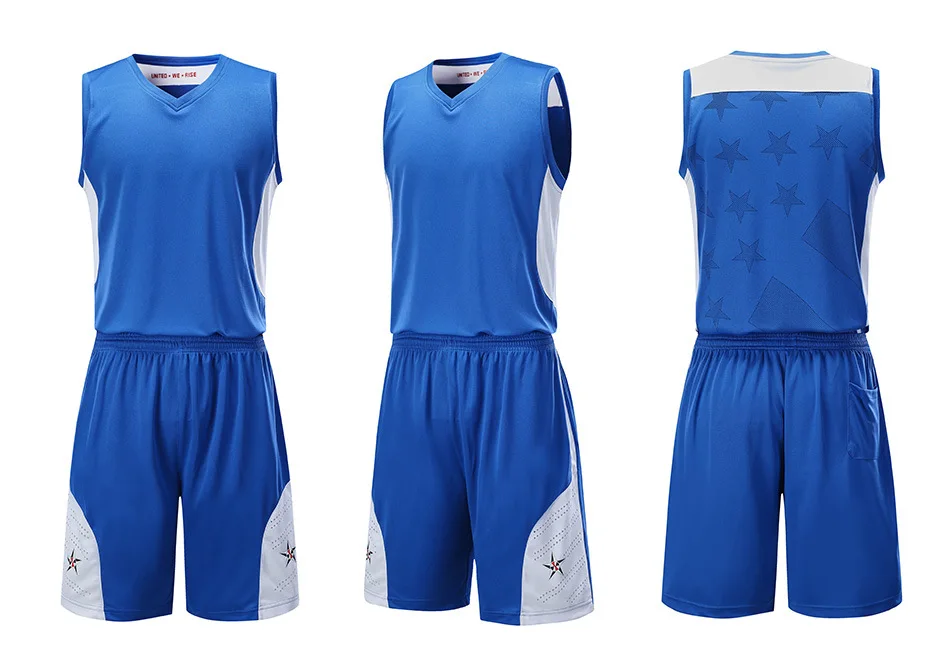 Dream Team 10 Классические мужчины и Форма баскетбольная женщины, пот-абсорбент и быстросохнущий костюм, может быть настроен - Color: Light blue