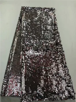 

Latest fashion French net lace fabric African tulle cloth for shinning dress RFN81(5yards/lot)