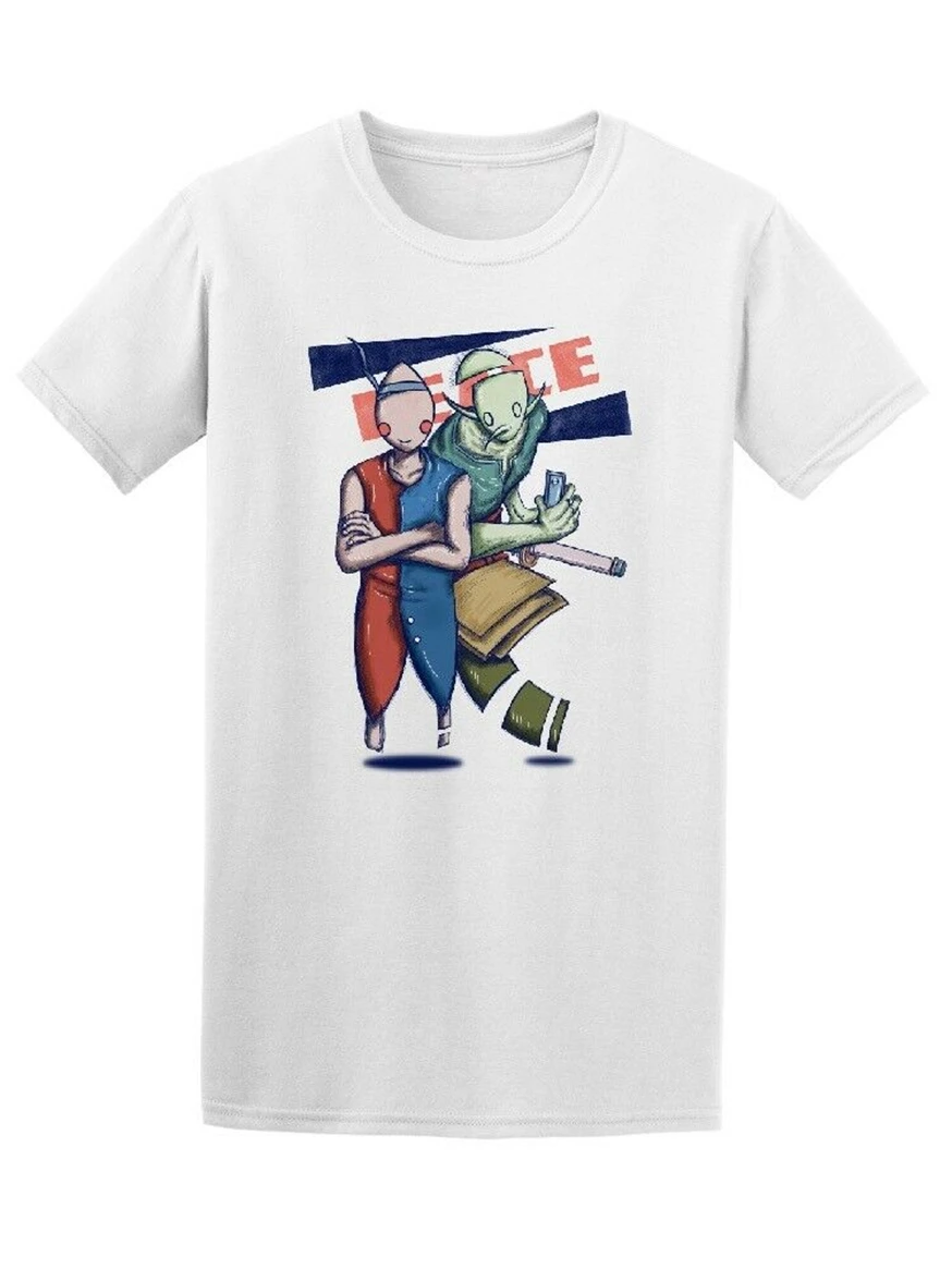 Red And Green Humanoids Men'S Tee -Image By More Size Colors Shirt | Мужская одежда