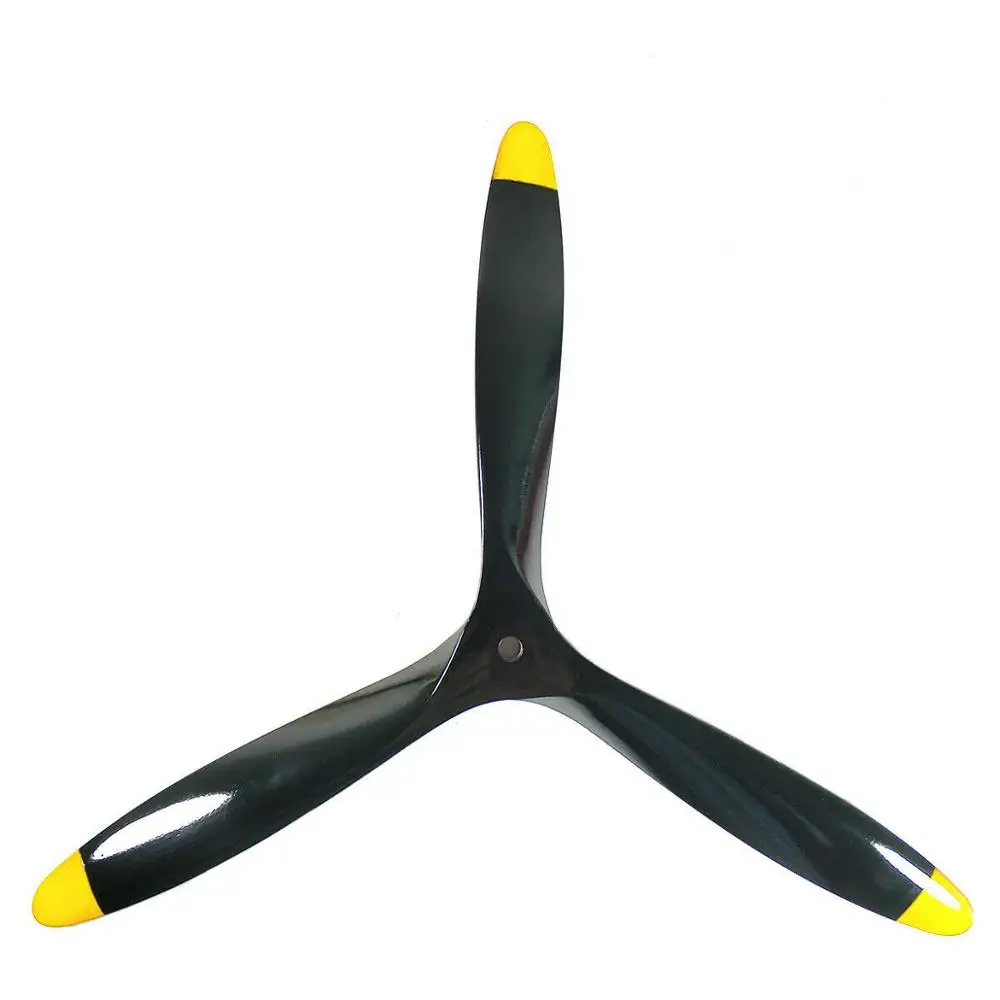 

3 Blade 14/15/16/17/18/20/21 inch Black +Yellow CW Beech Wooden Propellers