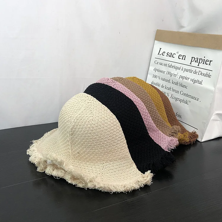 

Straw Hat Women's Summer Hipster Foldable Beach Hat Seaside Outing Hat Women's Topee Sun-resistant Sun Hat