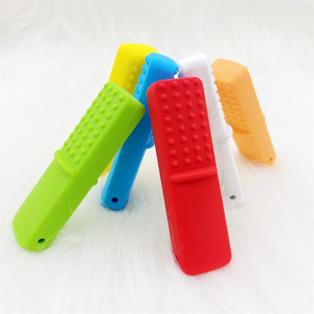 1Pcs ADHD Kids Silicone Teether Kids Chew Necklace Sensory Chewy Pendant Oral Motor Toys Therapy Tools for Autism Special 5