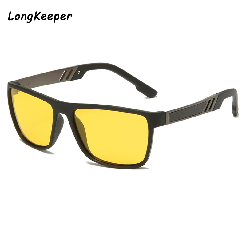 

Classic Sunglasses For Men Polarized Day and Night Driving Yellow Glasses Night Driving Enhanced Light At Rainy Cloudy Fog Day