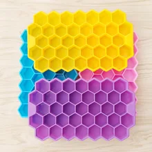 Стиль Горячая сотовая силиконовая форма для льда креативный лоток для льда замороженный быстрый режим 37 решетка