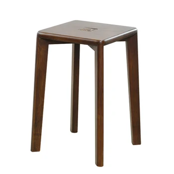 

Solid wood stool home adult high bench square stool living room dining table stool creative low makeup stool dining bench