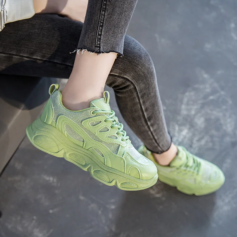 

2020 Spring And Autumn New Style INS Hong Kong Style Dad Shoes Korean-style Ulzzang Harajuku Athletic Shoes Women's Retro Casual