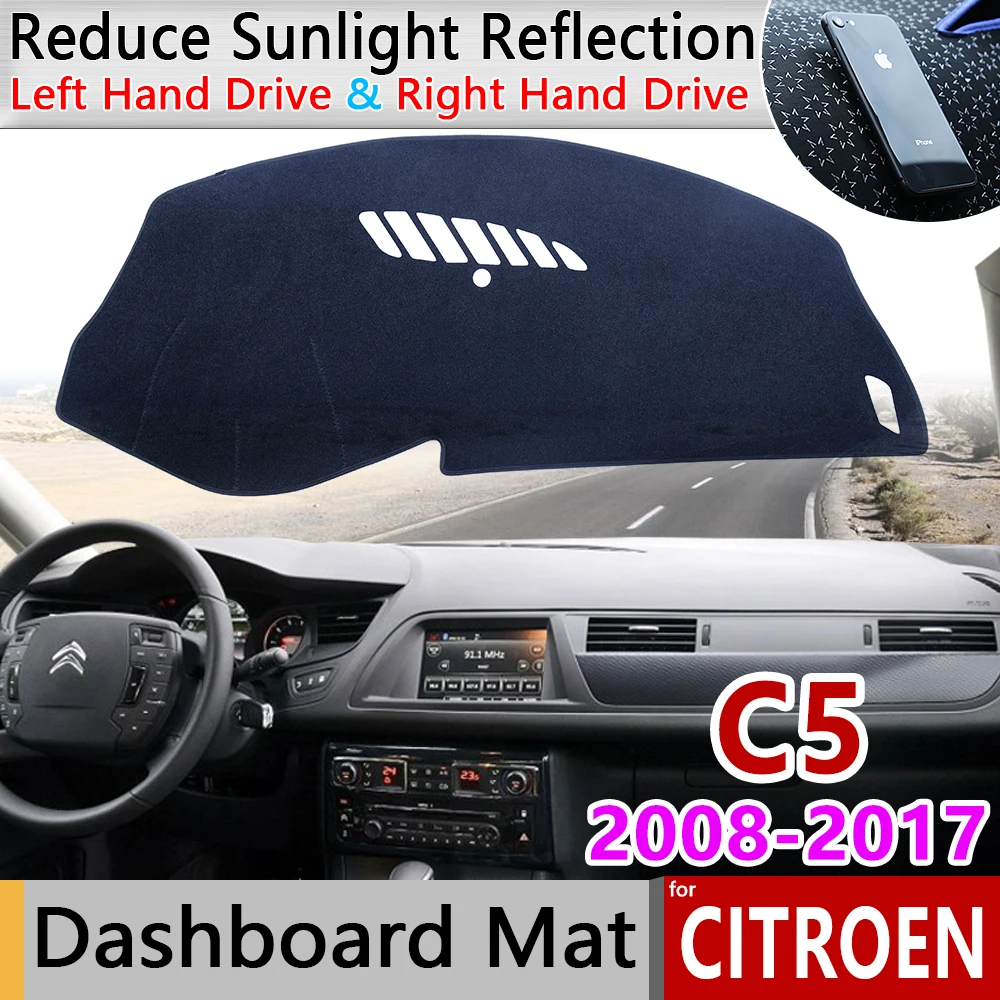 Для Citroen C5 2008 2009 2010 2011 2012 2013 MK2 Противоскользящий коврик приборной панели крышки Зонт приборной аксессуары