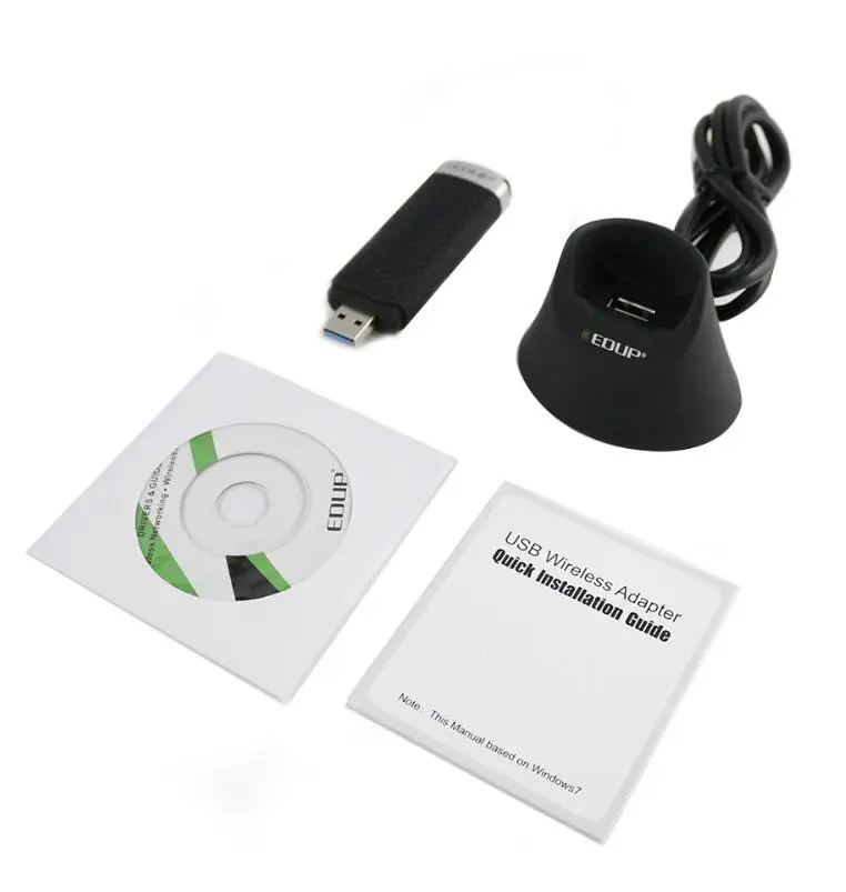EDUP 802.11AC USB WiFi адаптер 5 ГГц 1200 Мбит/с Wifi сетевой адаптер карта с 1 м удлинительным кабелем на основе USB 3,0 USB Ethernet адаптер