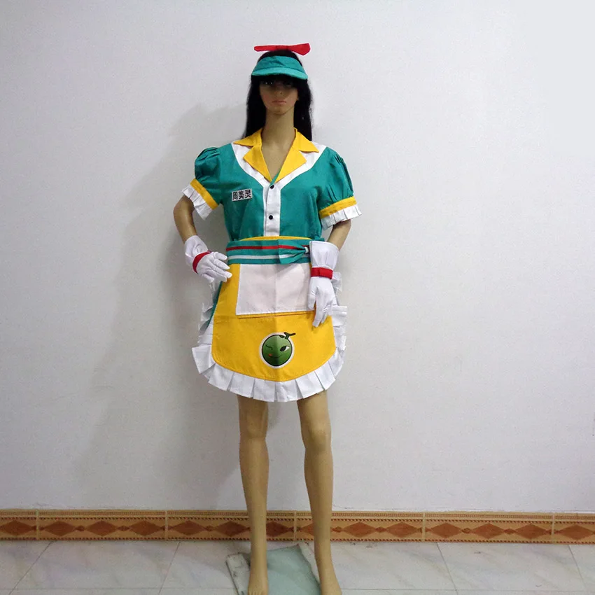 OW Mei Cosplay Costume Honeydew Skin Christmas Party Halloween Uniform