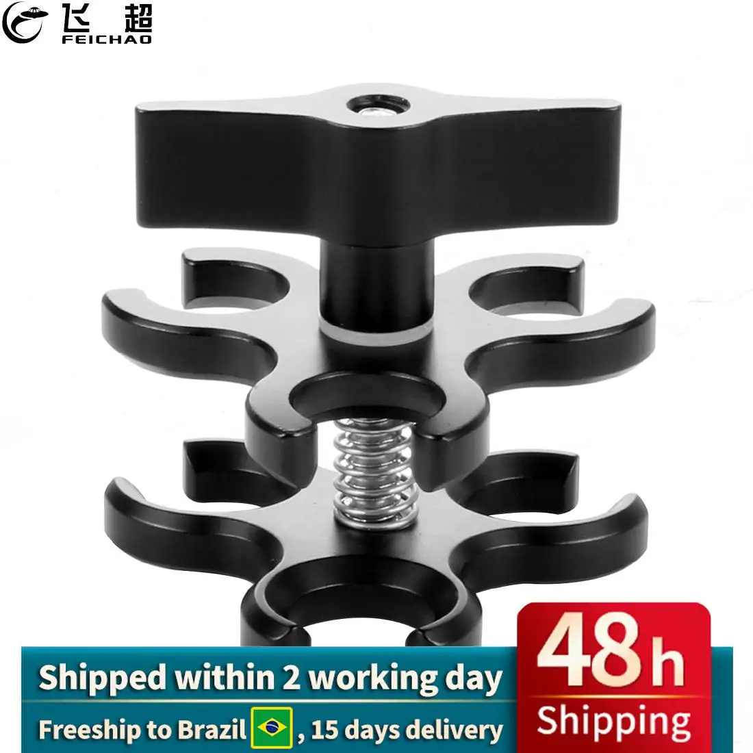 Upgraded Diving Lights Arm Ball Butterfly Clip Opened Fixture Triple