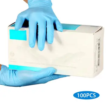 

Disposable Gloves Powder-free Nitrile Gloves Cleaning Protective Gloves For Kitchen Laboratory Beauty Salons 100PCS