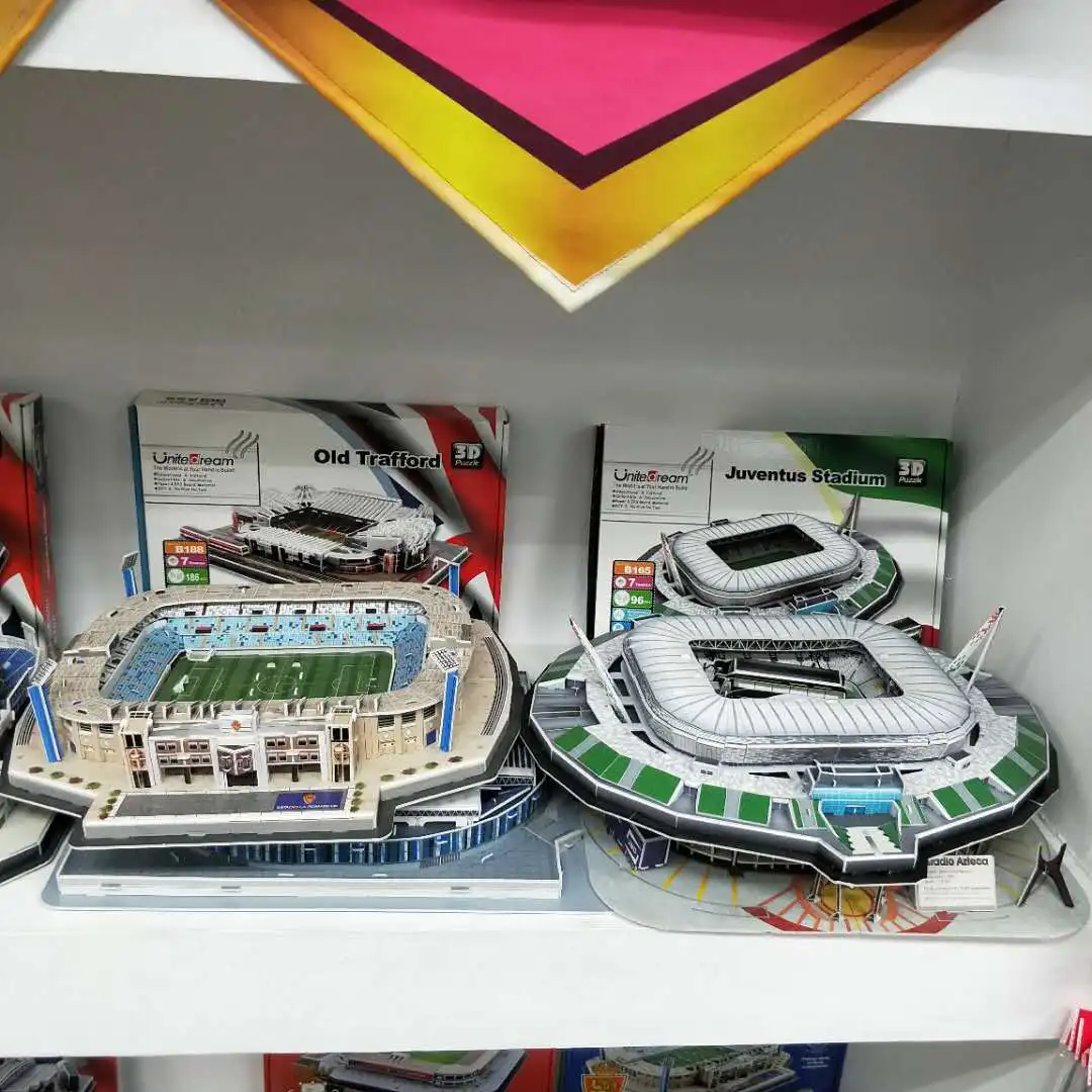 3D головоломка игрушки Всемирно известный футбольный стадион 16 стилей модели лагеря Ноу, Бернабеу, старый Траффорд и т. Д. Дети diy Бумажные модели