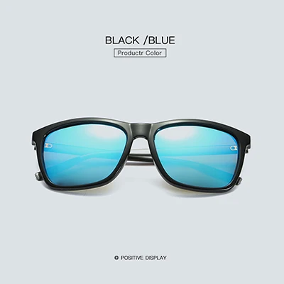 RBRARE Новые мужские и женские поляризованные солнцезащитные очки красочные модные солнечные очки классические ретро металлические очки мужские очки UV400 - Цвет линз: Black Blue