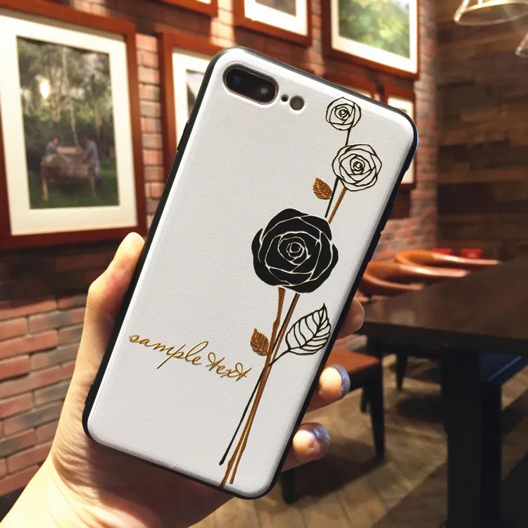 Cute Relief Soft Silicone Back Cover Case - Stylish and Protective Phone Case