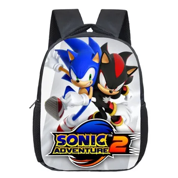 

12 inch cartoon sonic children school bags for boy girls kindergarten bags kids school backpack small toddler bag bookbag