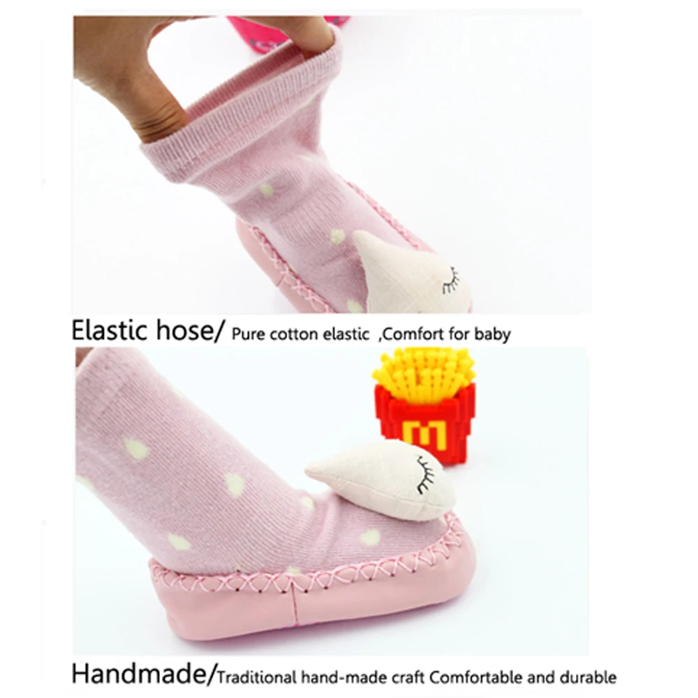 Pudcoco/милые Нескользящие носки для обуви для малышей теплая Домашняя обувь с рисунком колокольчика для малышей Нескользящие тапочки мягкие носки