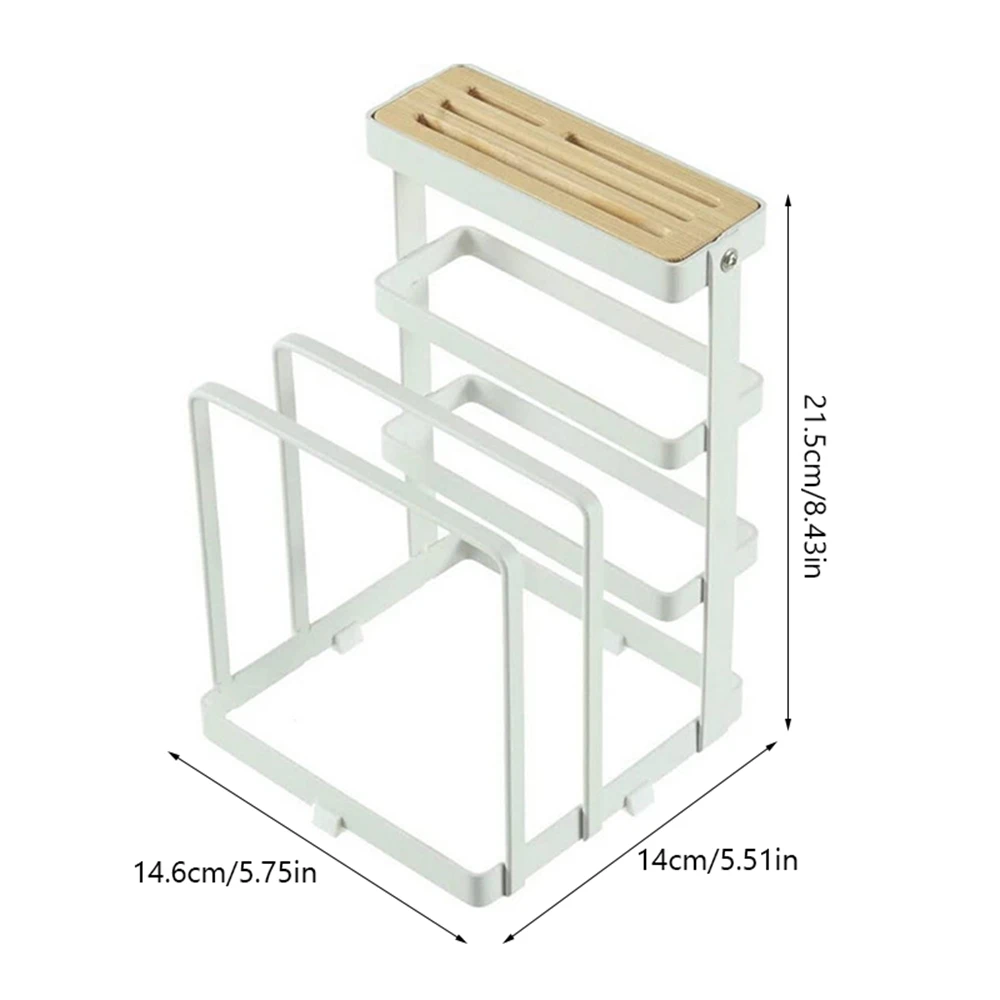 Многофункциональный режущий нож с доской вешалка для хранения держатель для кастрюльных крышек держатель блюдо рамочный нож блок подставка кухонный органайзер Инструменты