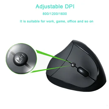 

USB 6 Buttons Computer Home Accessories High Wired Vertical Mouse Small Adjustable DPI Ergonomic Mice Game Office