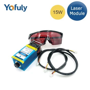 

500mw 2500mw 5500mw laser 15w 33mm Adjustable Blue Laser Module CNC Laser Engraving PWM/TTL Module Laser Cutter for CNC Laser