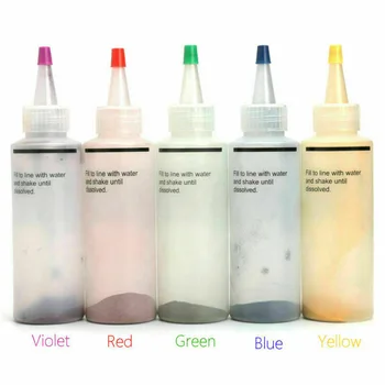 

5 Bottles Textile Paints Tie Dye Kit With 4 Pairs Gloves Permanent Art Craft Colorful Party Supplies Adults Kids For Clothing