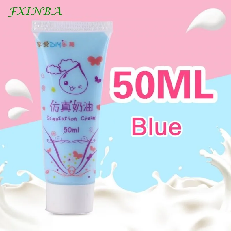 FXINBA New 50ML Cream Glue Simulation Cream Gel For Slime Charms DIY Box Phone Decor Lizun Mud Clay Slime Supplies Toys 10 Color