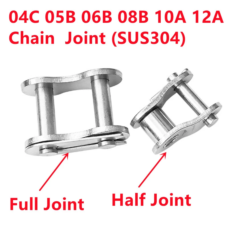 Stainless Steel Roller Chain Connector Full Half Buckle Transmission